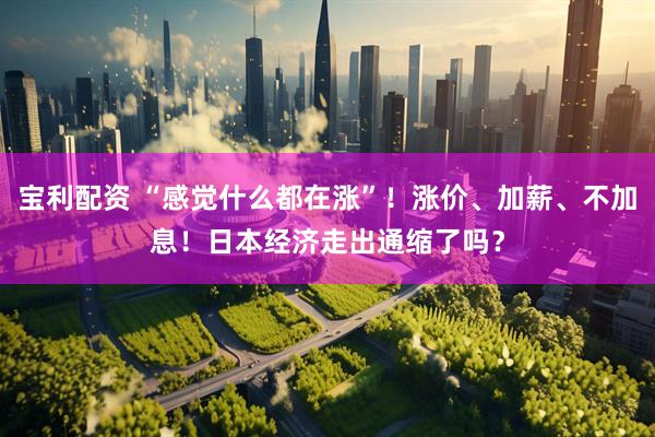 宝利配资 “感觉什么都在涨”！涨价、加薪、不加息！日本经济走出通缩了吗？